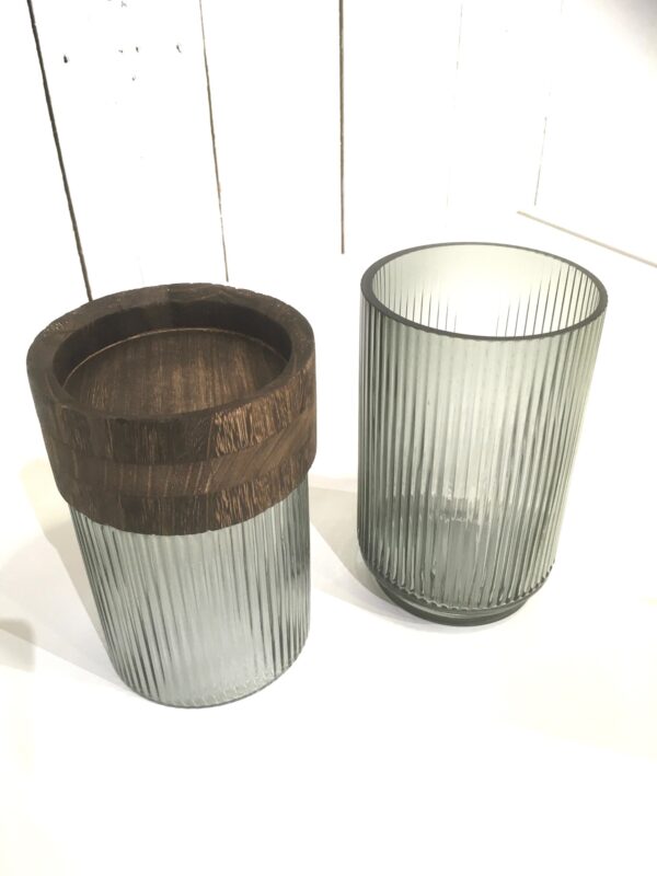 Vase double socle bois (grand) – Image 4