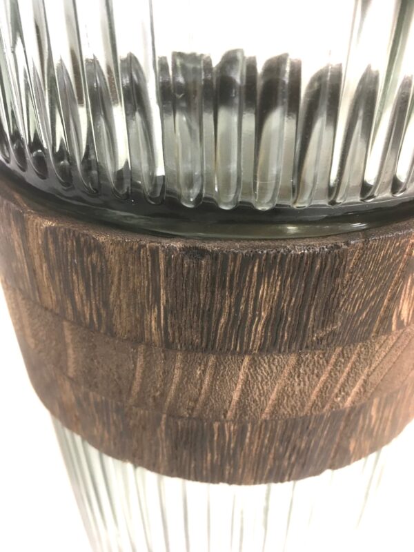 Vase double socle bois (petit) – Image 3