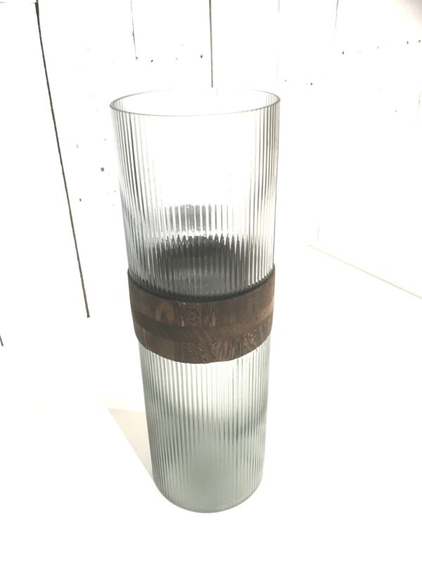 Vase double socle bois (petit)