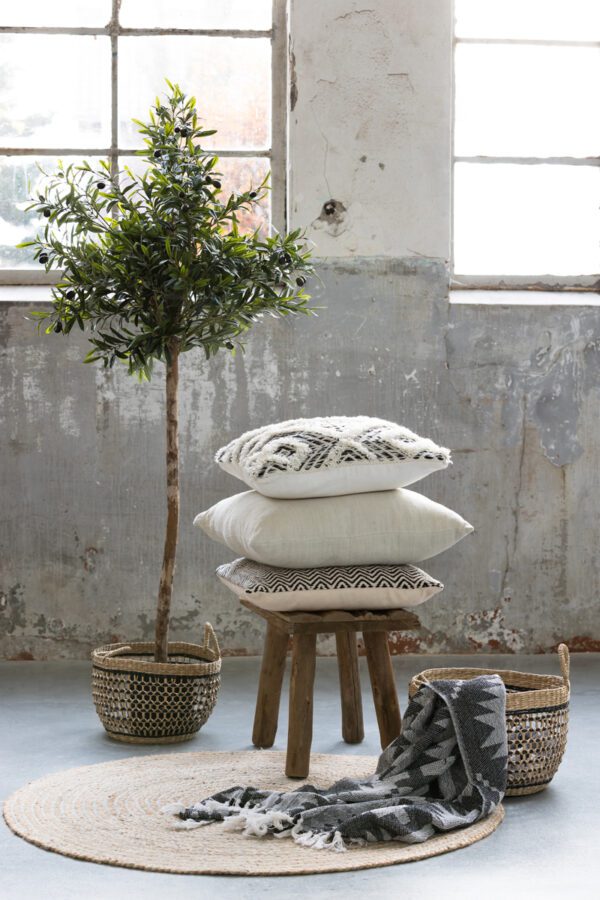 Coussin Damili noir et blanc